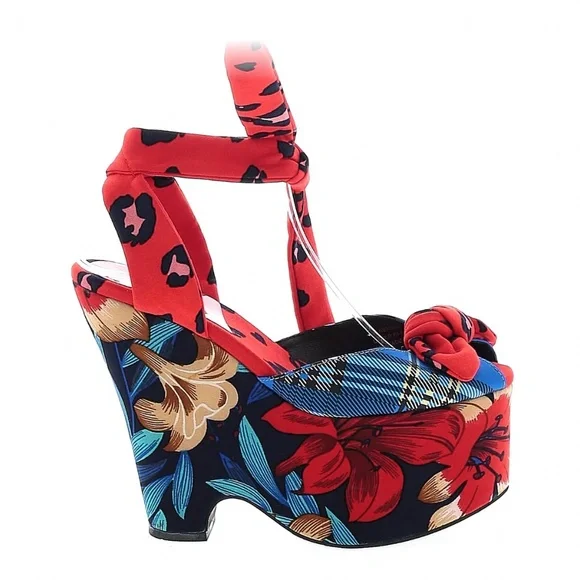 EUC Jeffrey Campbell Platform Wedge Sandals Size 7.5 - Picture 1 of 11